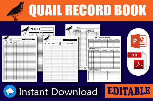 Quail Record Keeping Book